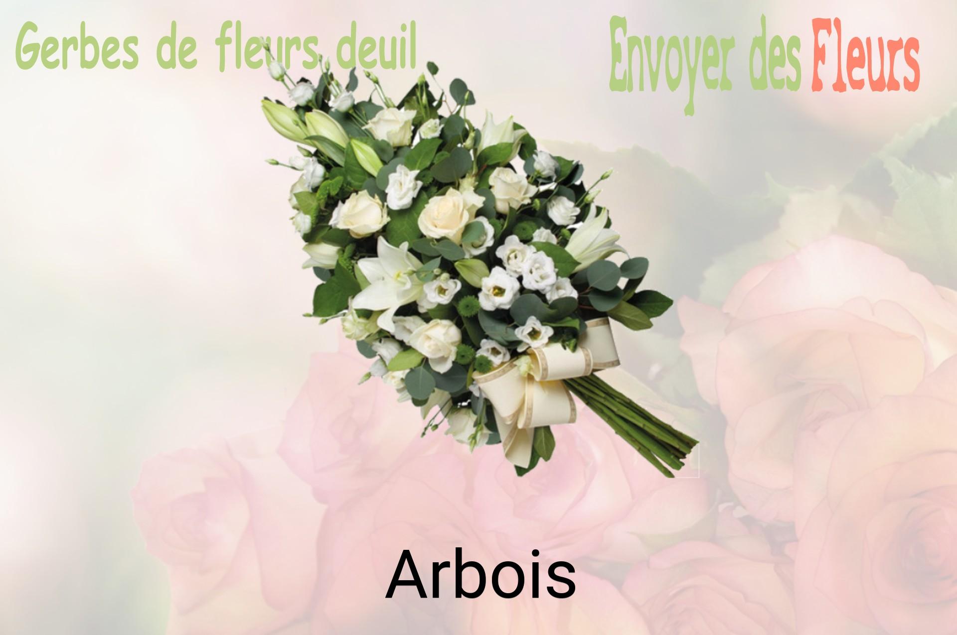 Gerbe de fleurs de deuil livrée à Arbois